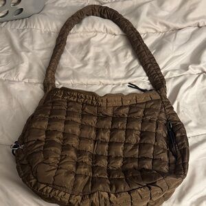 Brown Quilted Women's Bag